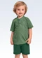 Fakini Kids - Conjunto Camiseta/Bermuda Bege - variação: Verde