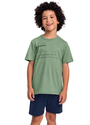 Fakini Kids - Conjunto Camiseta/Bermuda Verde - FAKINI KIDS