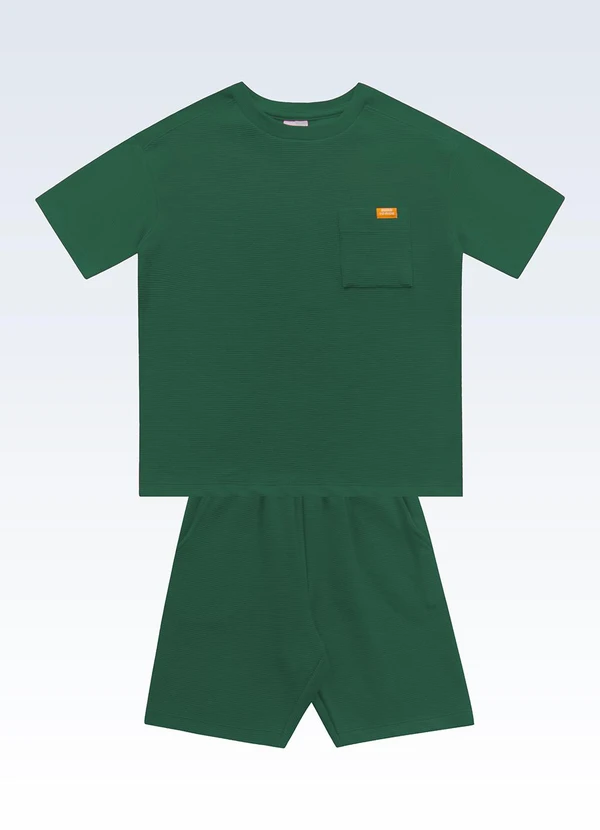 Fakini Kids - Conjunto Camiseta/Bermuda Verde