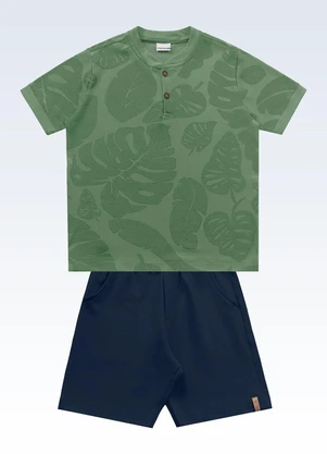 Fakini Kids - Conjunto Camiseta/Bermuda Verde - FAKINI KIDS
