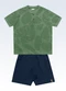 Fakini Kids - Conjunto Camiseta/Bermuda Bege - variação: Verde