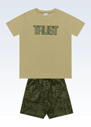 Fakini Kids - Conjunto Camiseta/Bermuda Verde - FAKINI KIDS