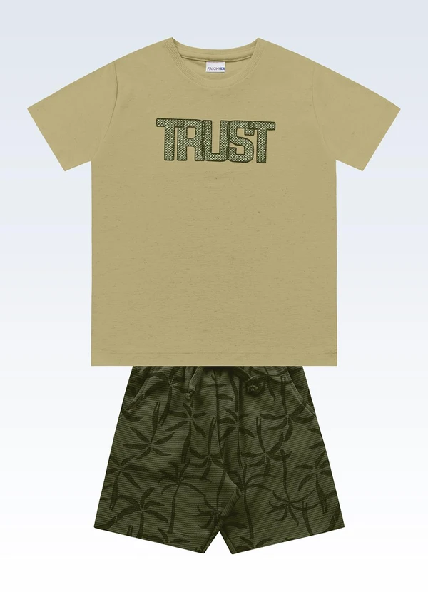 Fakini Kids - Conjunto Camiseta/Bermuda Verde