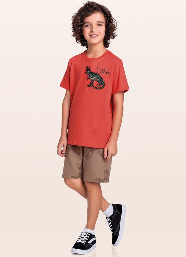 Fakini Kids - Conjunto Camiseta/Bermuda Coral