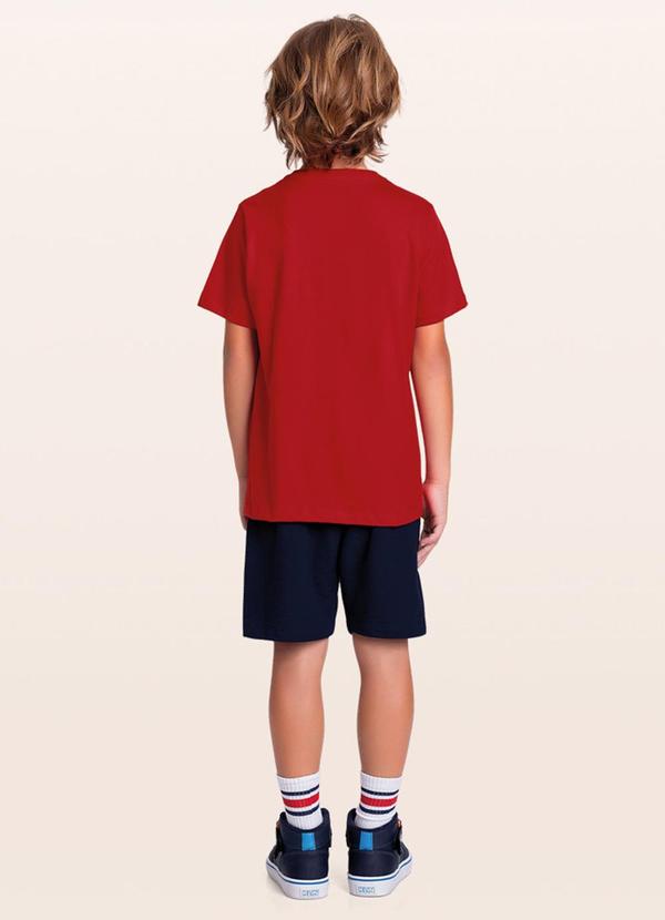 Fakini Kids - Conjunto Camiseta/Bermuda Vermelho 2