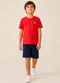 Fakini Kids - Conjunto Camiseta/Bermuda Vermelho - variação: Vermelho
