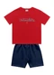 Fakini Kids - Conjunto Camiseta/Bermuda Vermelho - variação: Vermelho