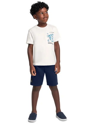 Bee Loop - Conjunto Camiseta Bolso Bermuda Bege - BEE LOOP