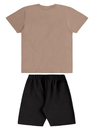Bee Loop - Conjunto Camiseta Bolso Bermuda Marrom - BEE LOOP