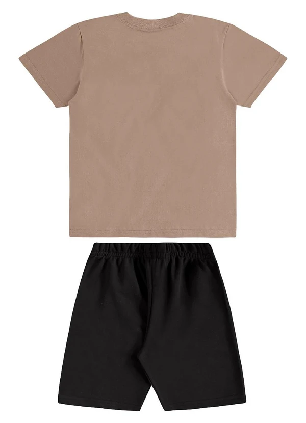 Bee Loop - Conjunto Camiseta Bolso Bermuda Marrom 2