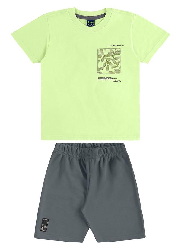 Bee Loop - Conjunto Camiseta Bolso Bermuda Verde