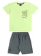 Bee Loop - Conjunto Camiseta Bolso Bermuda Marrom - variação: Verde