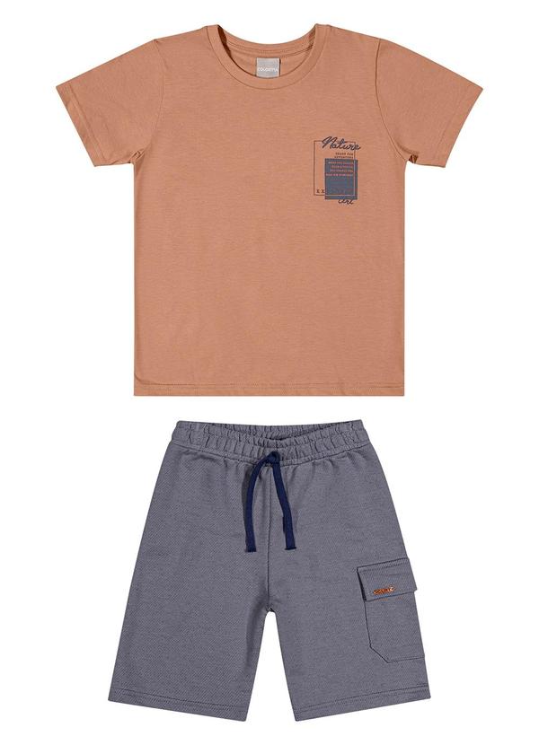 Colorittá - Conjunto Camiseta Casual Colorittá Marrom