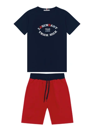 Trick Nick - Conjunto Camiseta com Bermuda Azul - TRICK NICK