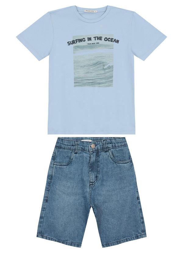 Trick Nick - Conjunto Camiseta com Bermuda Azul 2