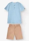 Trick Nick - Conjunto Camiseta com Bermuda Bege - variação: Azul