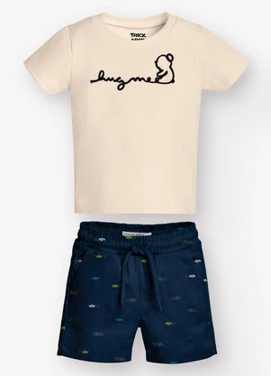 Trick Nick - Conjunto Camiseta com Bermuda Azul - TRICK NICK