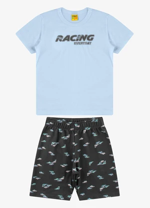 Rovi Kids - Conjunto Camiseta com Bermuda Azul - ROVI KIDS