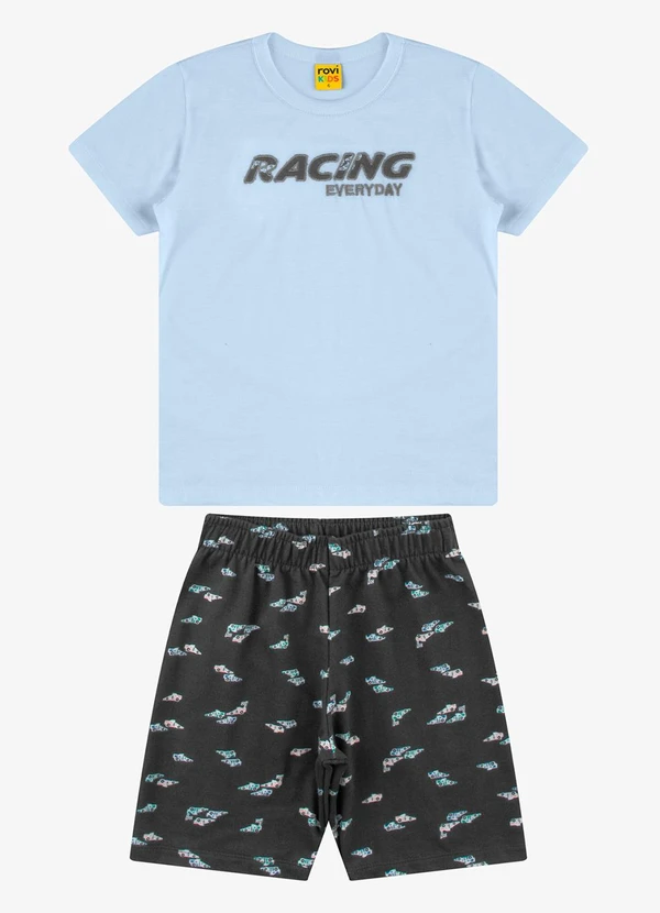 Rovi Kids - Conjunto Camiseta com Bermuda Azul 1
