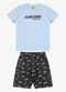 Rovi Kids - Conjunto Camiseta com Bermuda Bege - variação: Azul