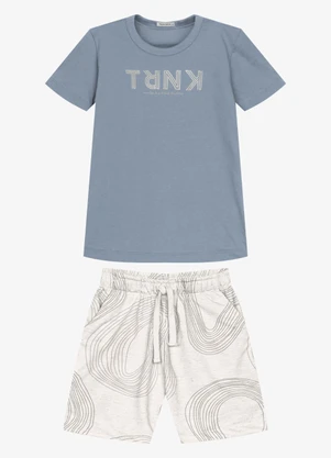 Trick Nick - Conjunto Camiseta com Bermuda Azul - TRICK NICK