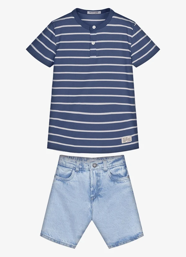 Trick Nick - Conjunto Camiseta com Bermuda Azul