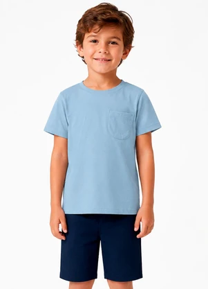 Select - Conjunto Camiseta com Bermuda Azul - SELECT