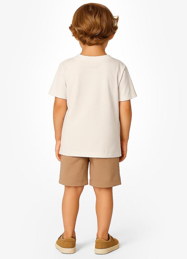 Rovi Kids - Conjunto Camiseta com Bermuda Bege 2