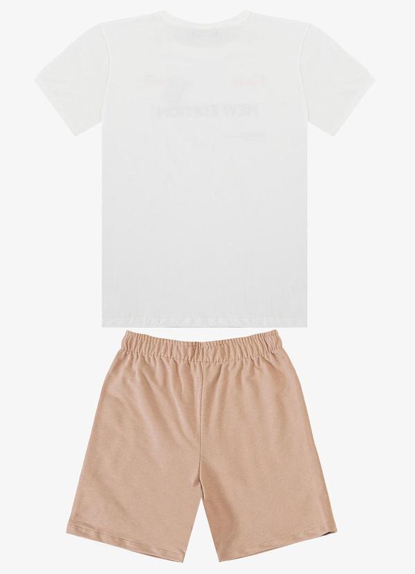Rovi Kids - Conjunto Camiseta com Bermuda Bege 4