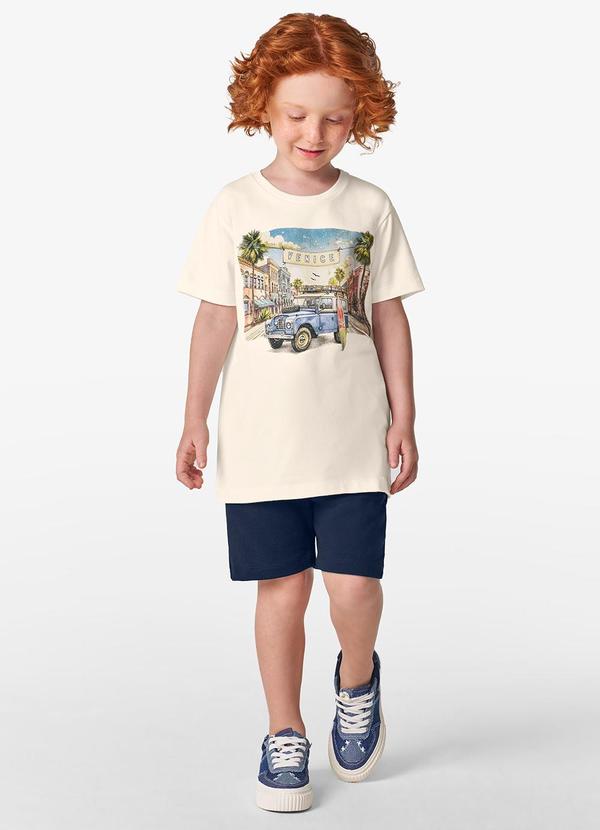 Trick Nick - Conjunto Camiseta com Bermuda Bege