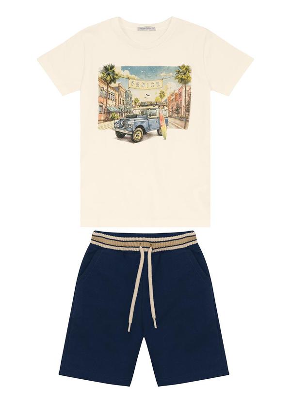 Trick Nick - Conjunto Camiseta com Bermuda Bege 2