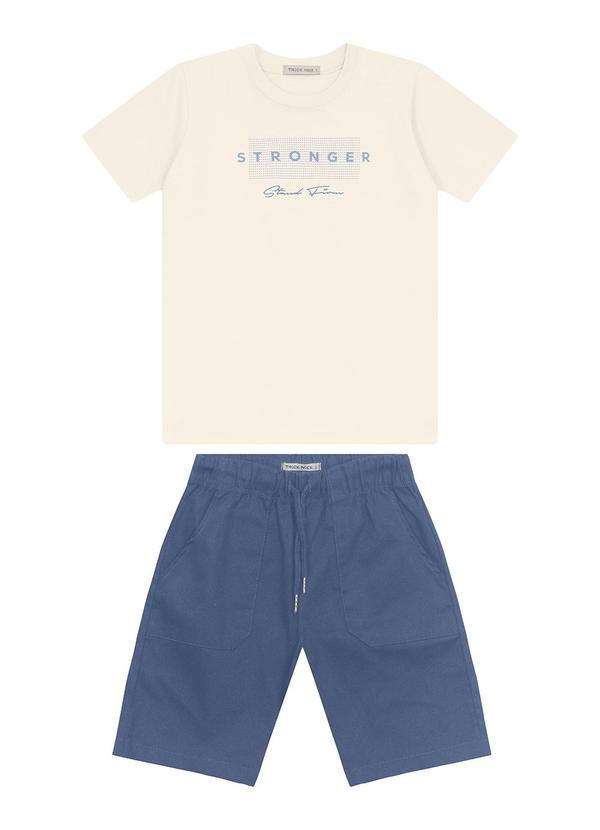 Trick Nick - Conjunto Camiseta com Bermuda Bege 1