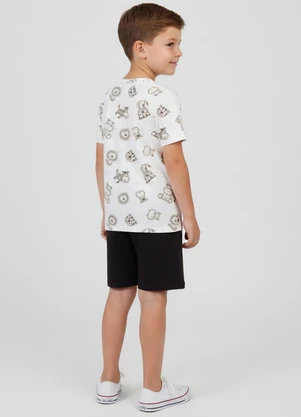 Rovi Kids - Conjunto Camiseta com Bermuda Bege - ROVI KIDS