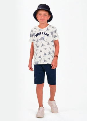 Trick Nick - Conjunto Camiseta com Bermuda Bege - TRICK NICK