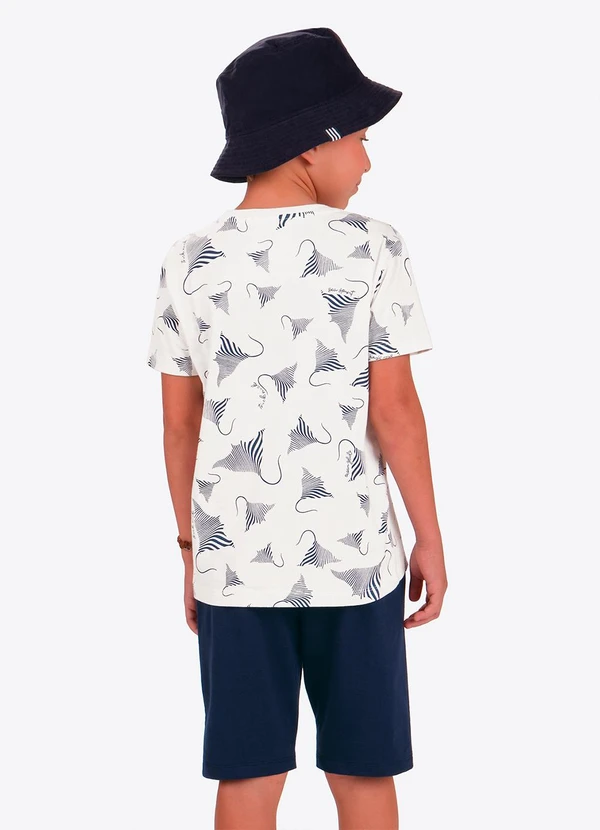 Trick Nick - Conjunto Camiseta com Bermuda Bege 2