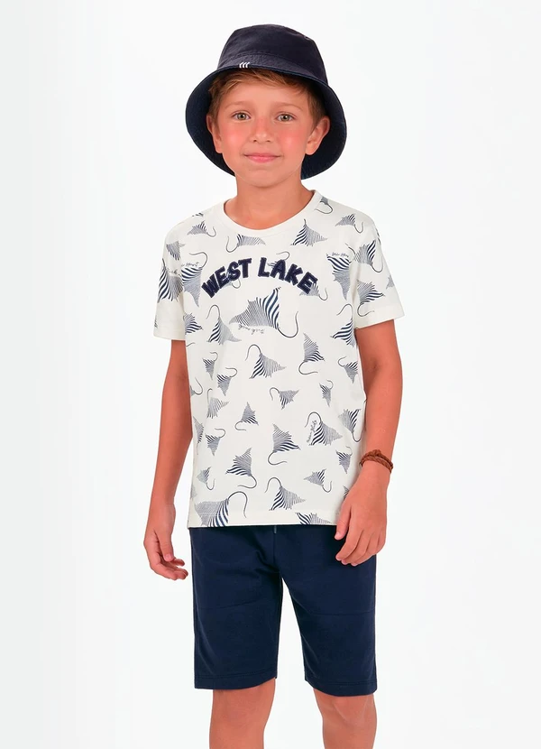 Trick Nick - Conjunto Camiseta com Bermuda Bege 3