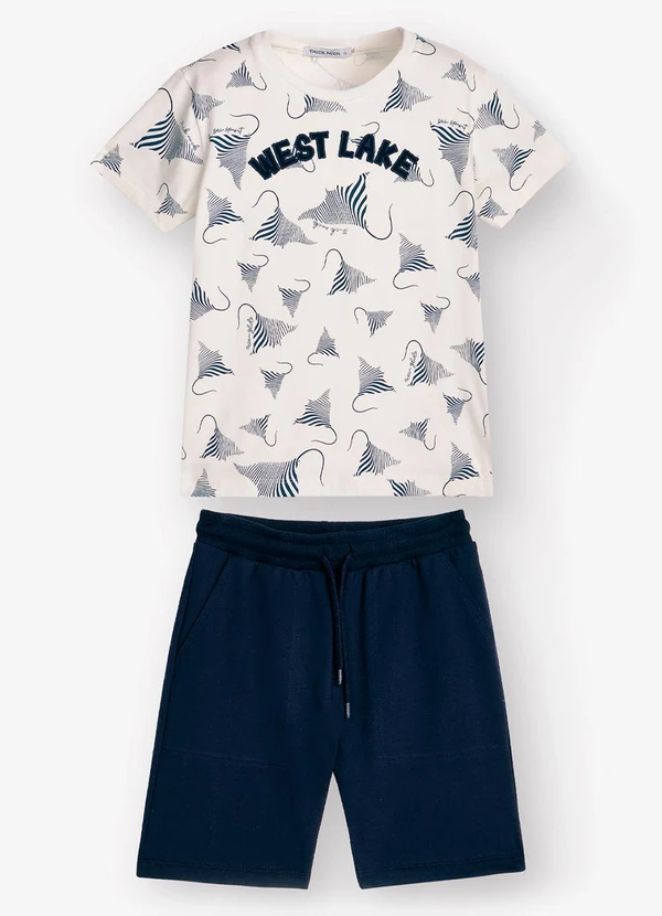 Trick Nick - Conjunto Camiseta com Bermuda Bege 4