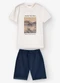 Trick Nick - Conjunto Camiseta com Bermuda Bege - variação: Bege