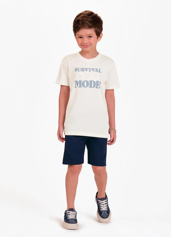 Trick Nick - Conjunto Camiseta com Bermuda Bege 3