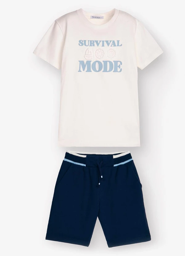 Trick Nick - Conjunto Camiseta com Bermuda Bege 6