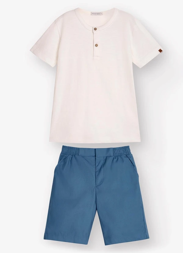 Trick Nick - Conjunto Camiseta com Bermuda Bege 5