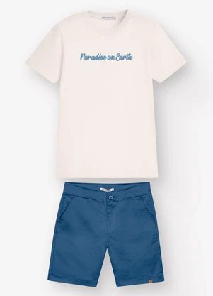 Trick Nick - Conjunto Camiseta com Bermuda Bege - TRICK NICK