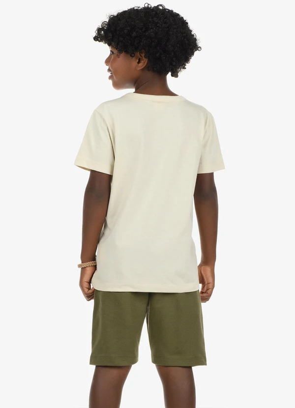 Rovi Kids - Conjunto Camiseta com Bermuda Bege 2