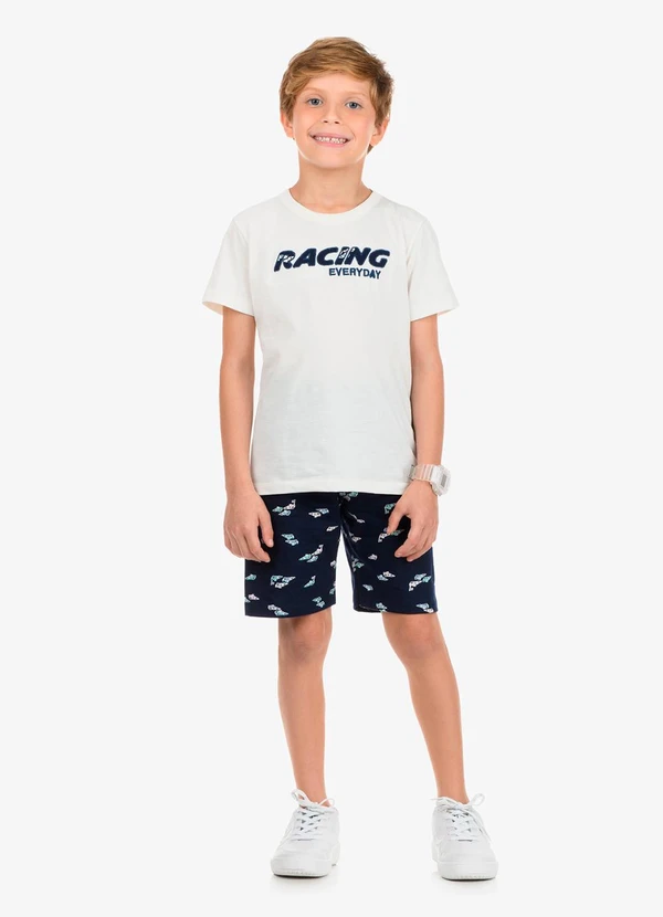 Rovi Kids - Conjunto Camiseta com Bermuda Bege 3