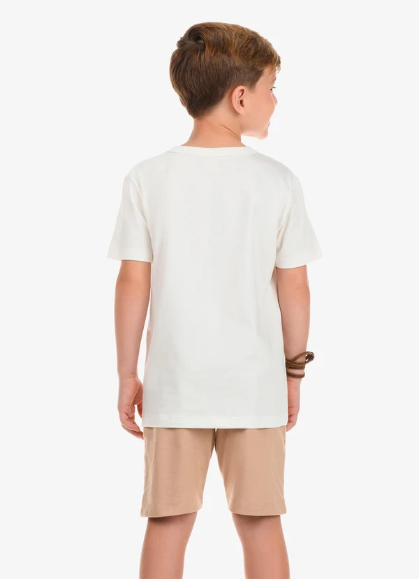 Rovi Kids - Conjunto Camiseta com Bermuda Bege 2