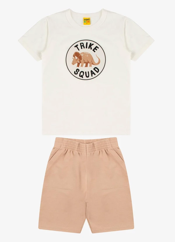 Rovi Kids - Conjunto Camiseta com Bermuda Bege 6