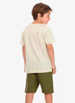 Rovi Kids - Conjunto Camiseta com Bermuda Bege - ROVI KIDS