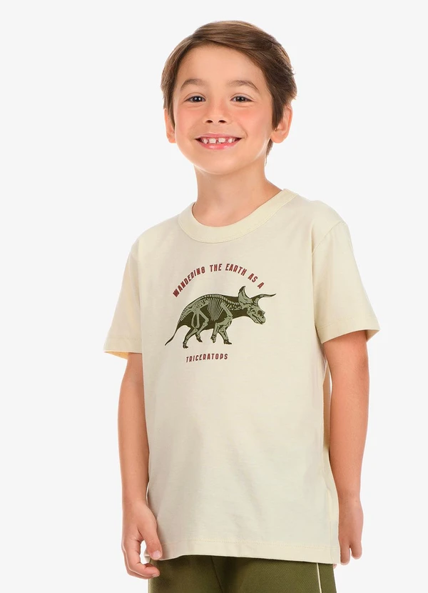 Rovi Kids - Conjunto Camiseta com Bermuda Bege 4