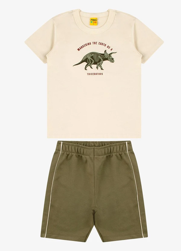 Rovi Kids - Conjunto Camiseta com Bermuda Bege 6