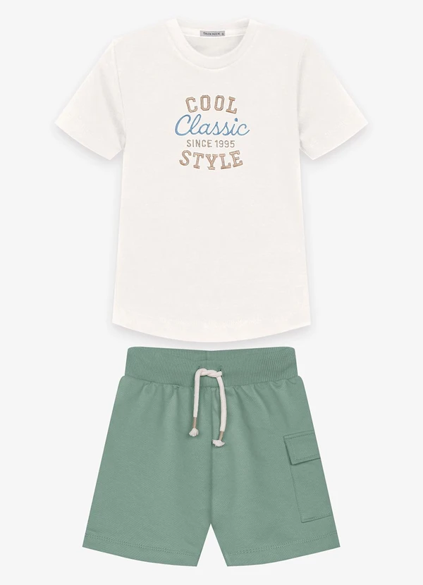 Trick Nick - Conjunto Camiseta com Bermuda Bege
